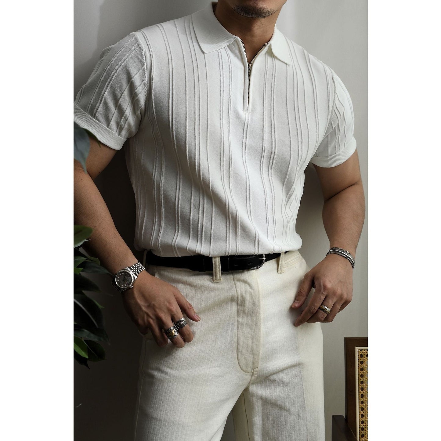 Short-sleeved Loose Men's Polo Shirt