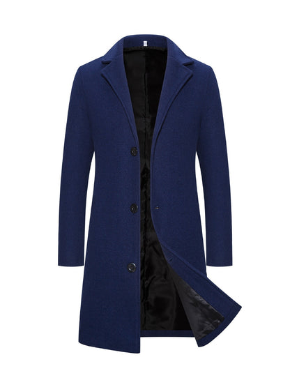 Men's Woolen Trench Coat