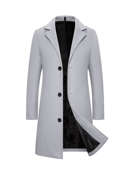 Men's Woolen Trench Coat