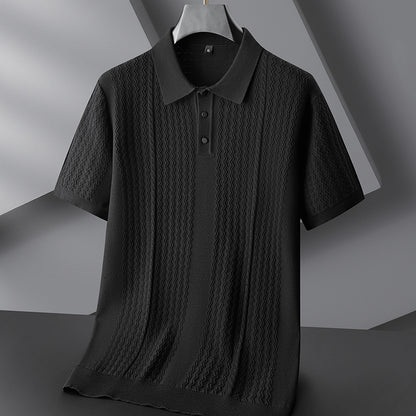 Luxury Men's Short Sleeve Lapel Shirt
