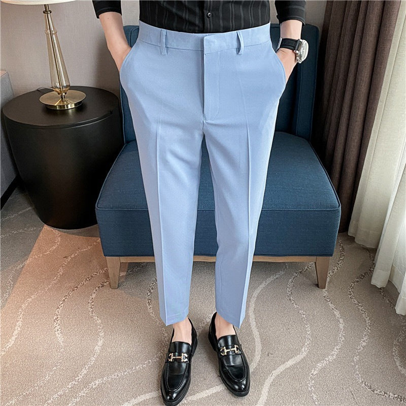 Men's Draping Solid Color Dress Pants