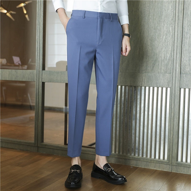 Men's Draping Solid Color Dress Pants