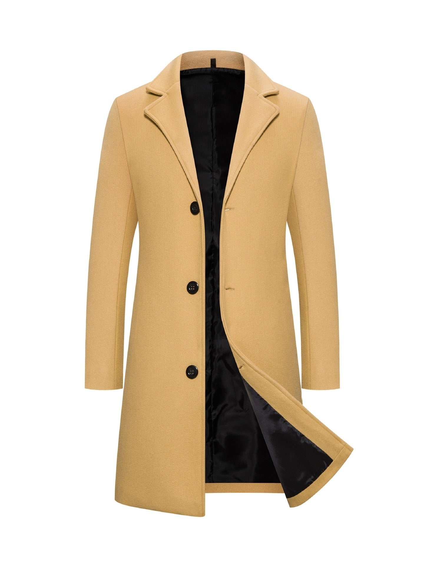 Men's Woolen Trench Coat