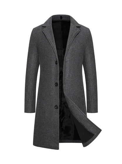 Men's Woolen Trench Coat