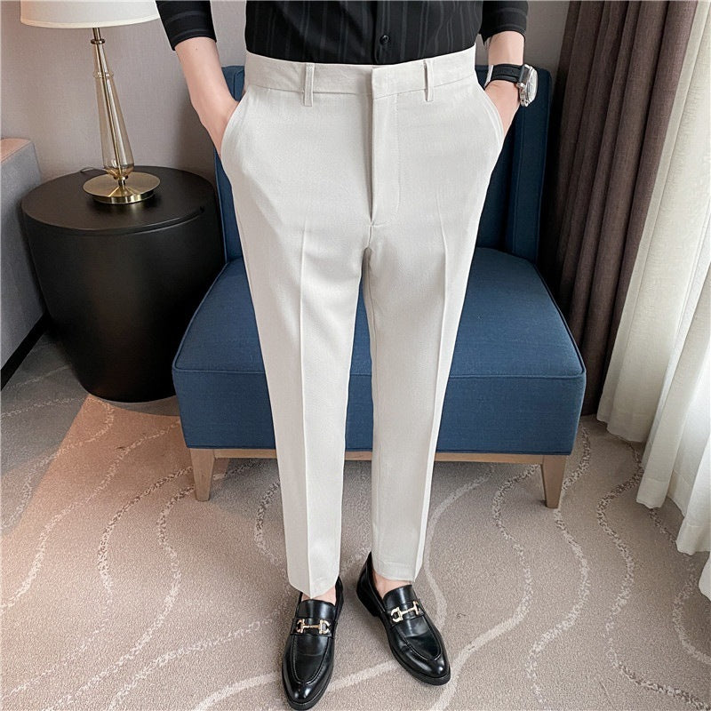 Men's Draping Solid Color Dress Pants