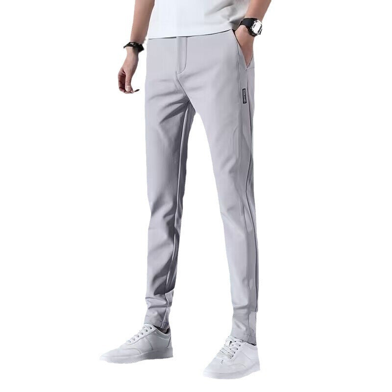 Slim Fit Straight Stretch Dress Trousers