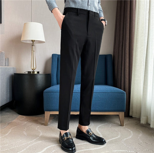 Men's Draping Solid Color Dress Pants