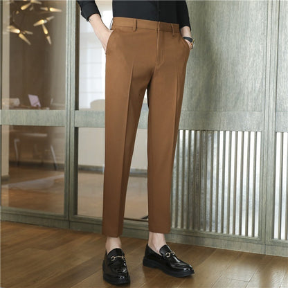 Men's Draping Solid Color Dress Pants