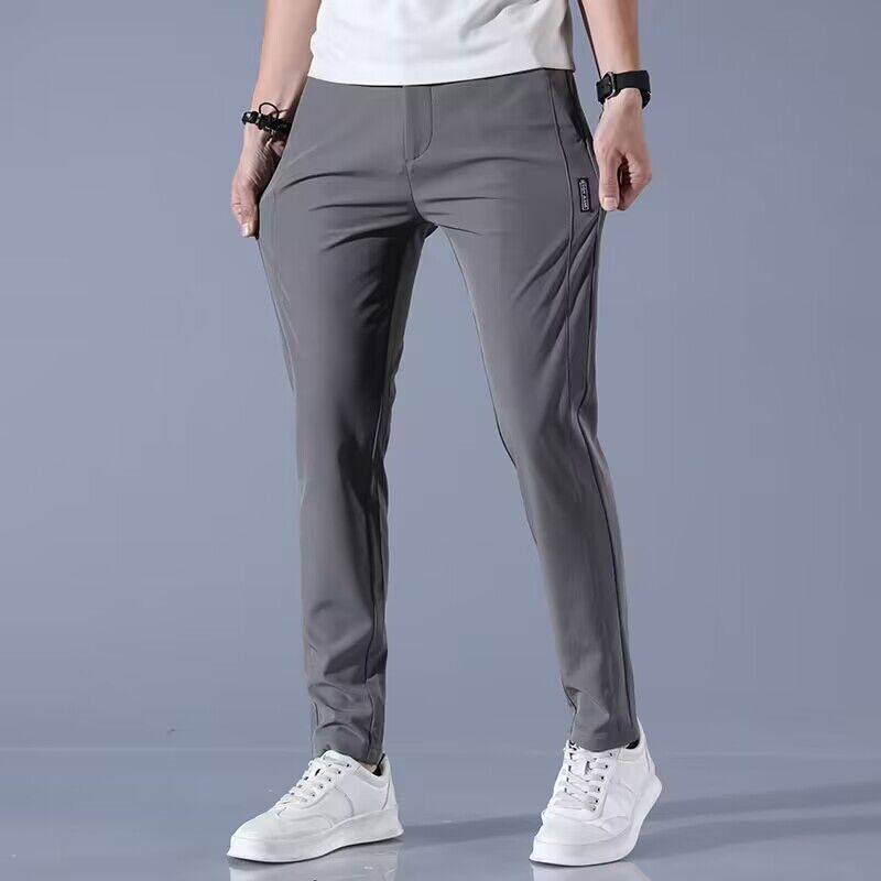 Slim Fit Straight Stretch Dress Trousers