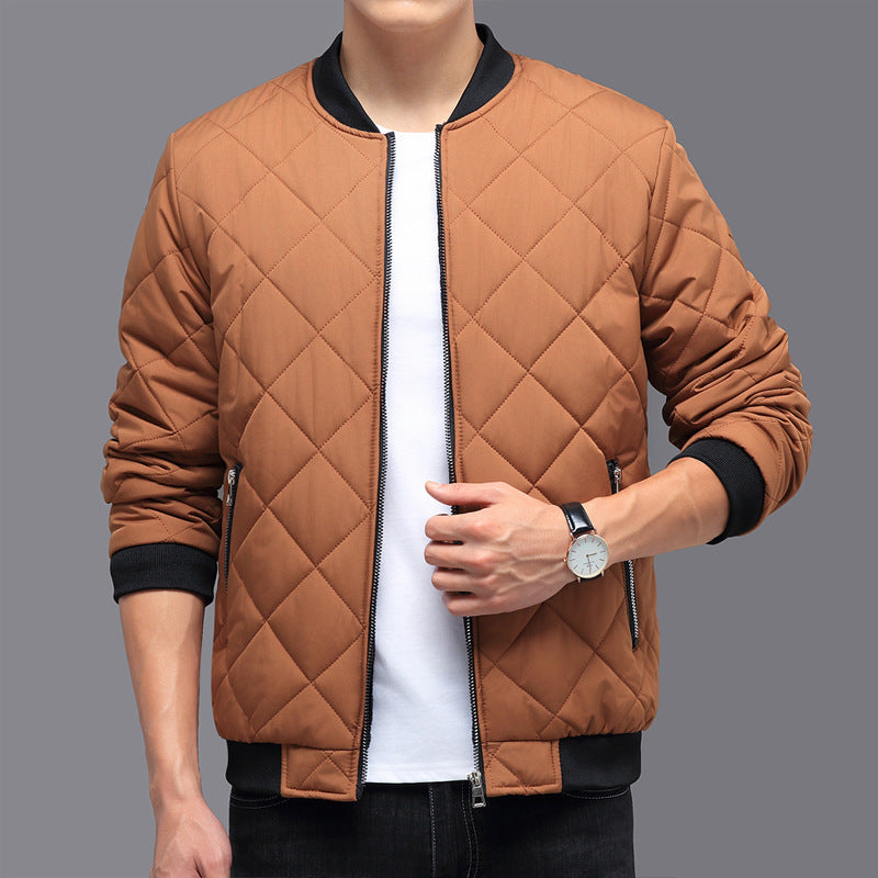 Fashion Rhombic-sewing Design Jacket