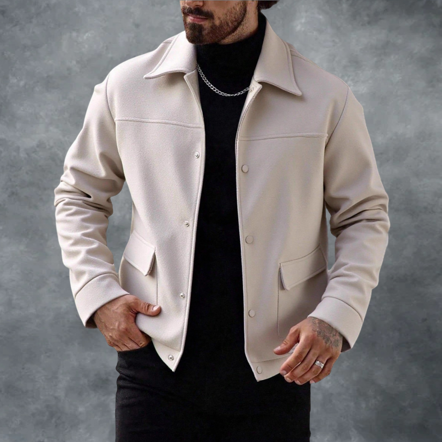 Casual Luxury Wool Lapel Jacket